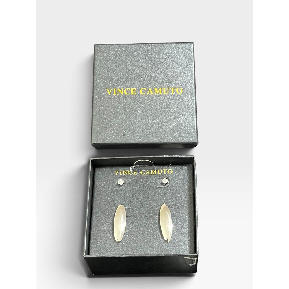 NIB Vince Camuto 2-Piece Earring Set Silver Tone Studs & Oval Drops